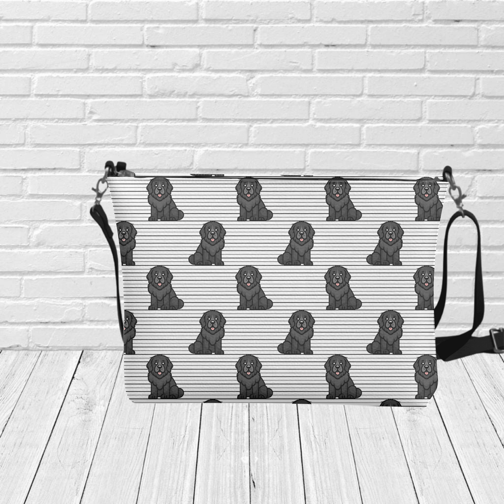 Newfoundland Dog Pinstripe Crossbody - Newfinese Please