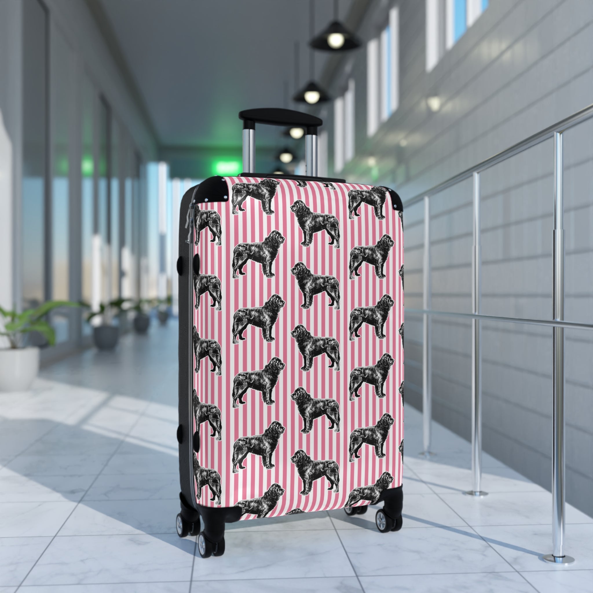 Newfoundland Dog Stripe 3 Piece Luggage Set - Newfinese Please
