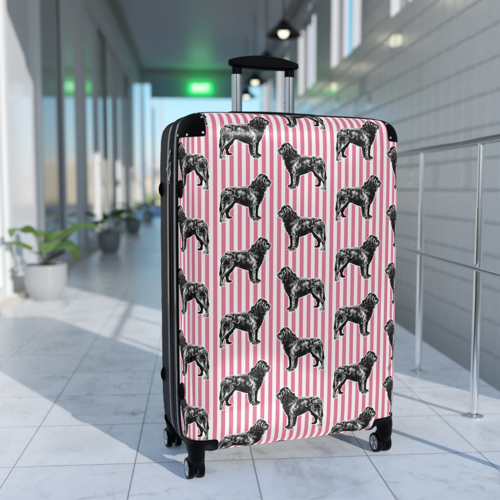 Newfoundland Dog Stripe 3 Piece Luggage Set - Newfinese Please