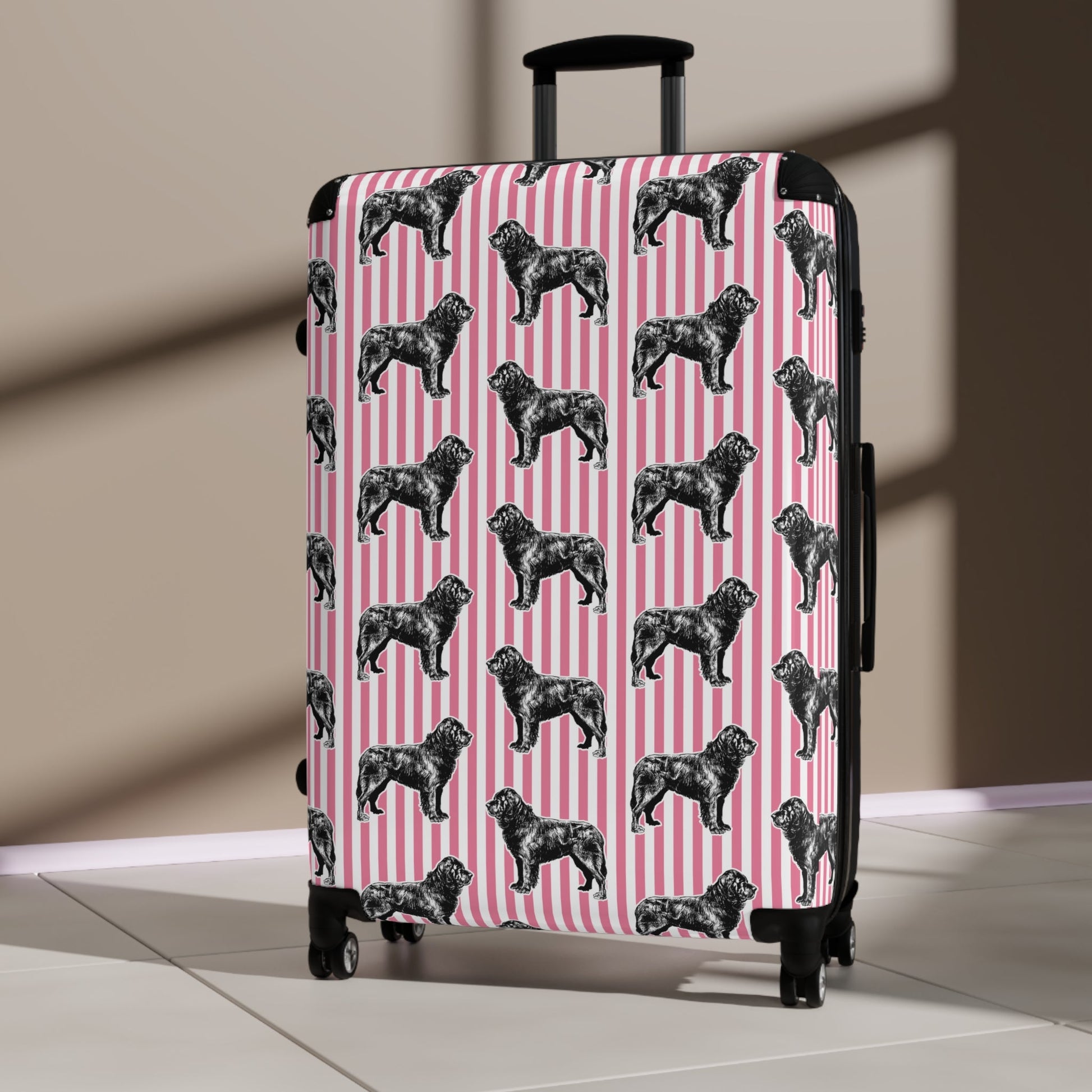 Newfoundland Dog Stripe 3 Piece Luggage Set - Newfinese Please