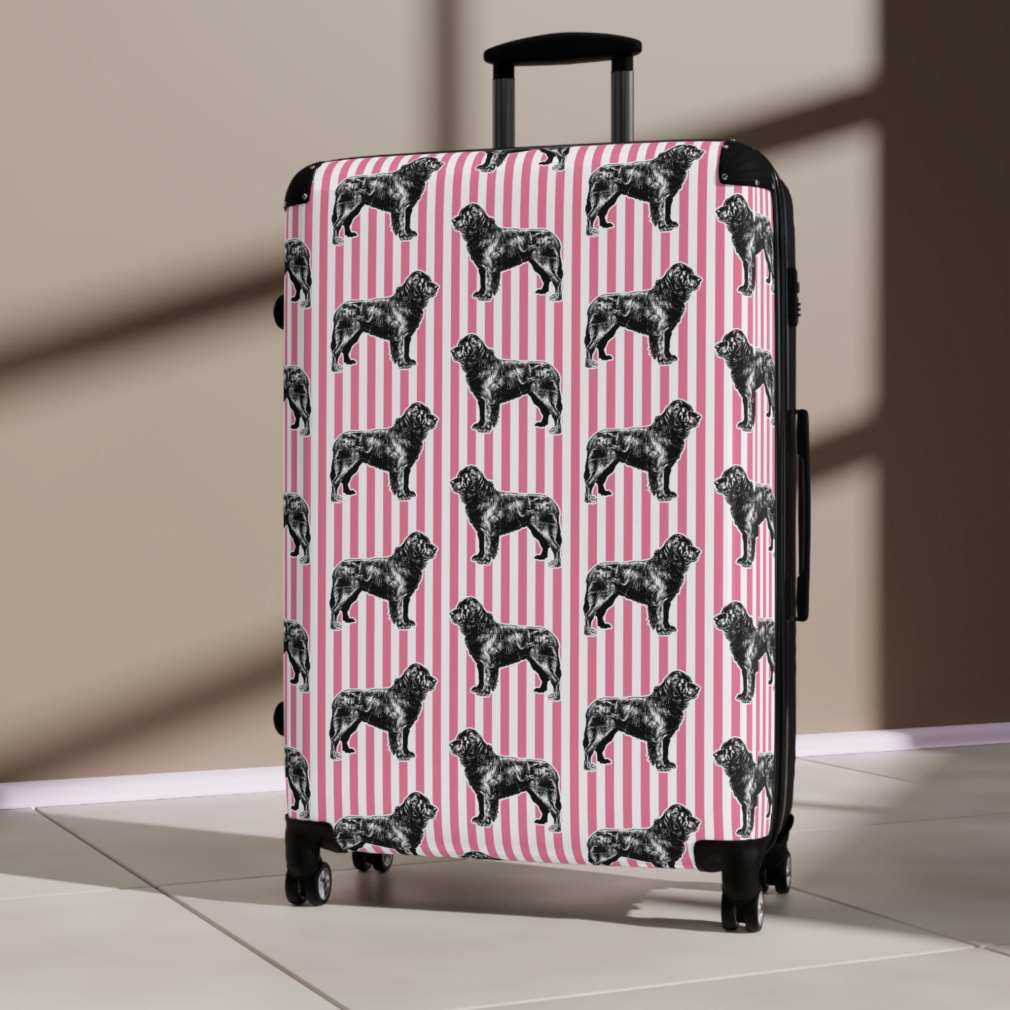 Newfoundland Dog Stripe 3 Piece Luggage Set - Newfinese Please