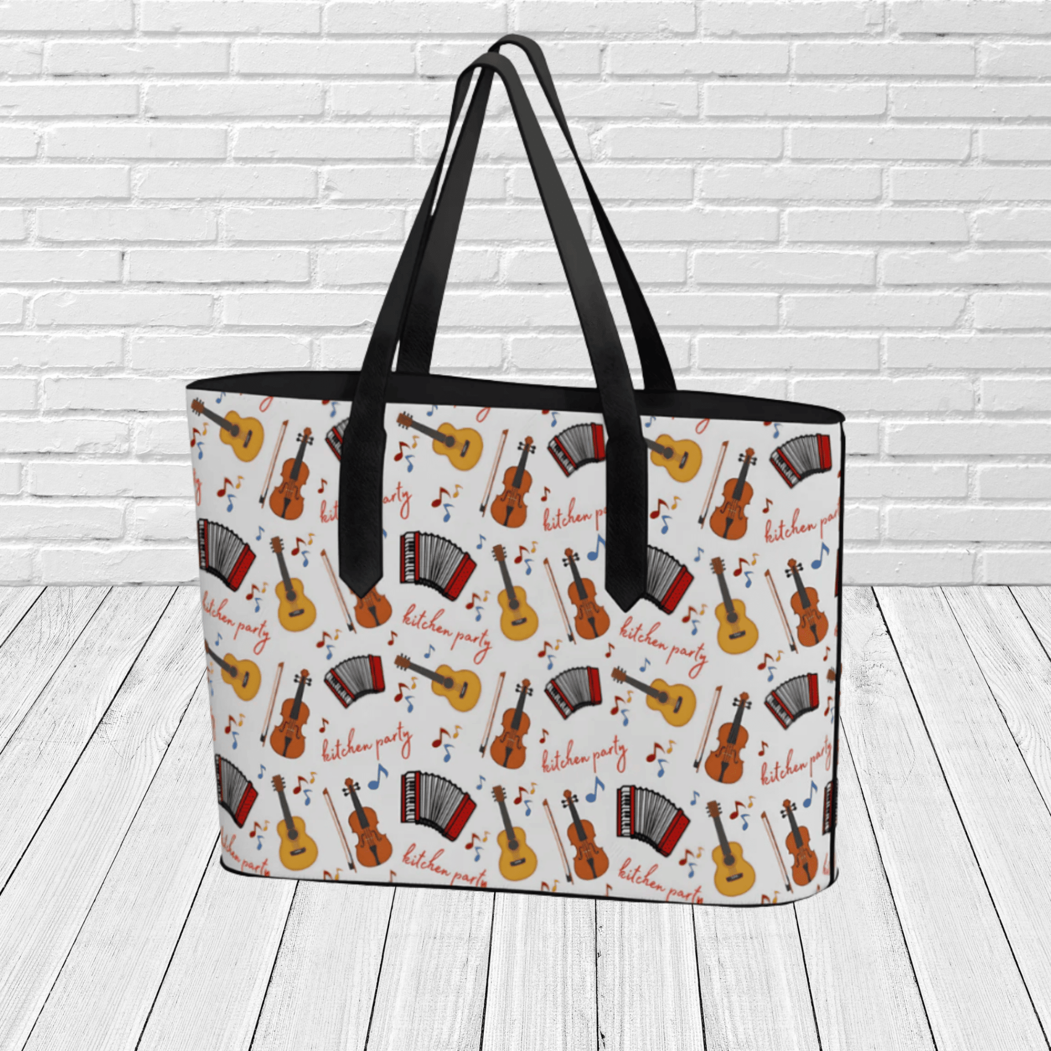 Newfoundland Kitchen Party Tote Bag – Music Pattern Travel & Gift Tote - Newfinese Please