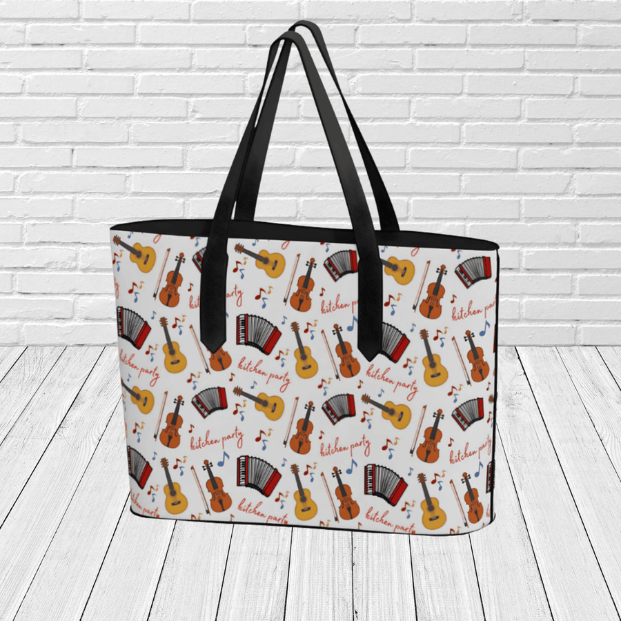 Newfoundland Kitchen Party Tote Bag – Music Pattern Travel & Gift Tote - Newfinese Please