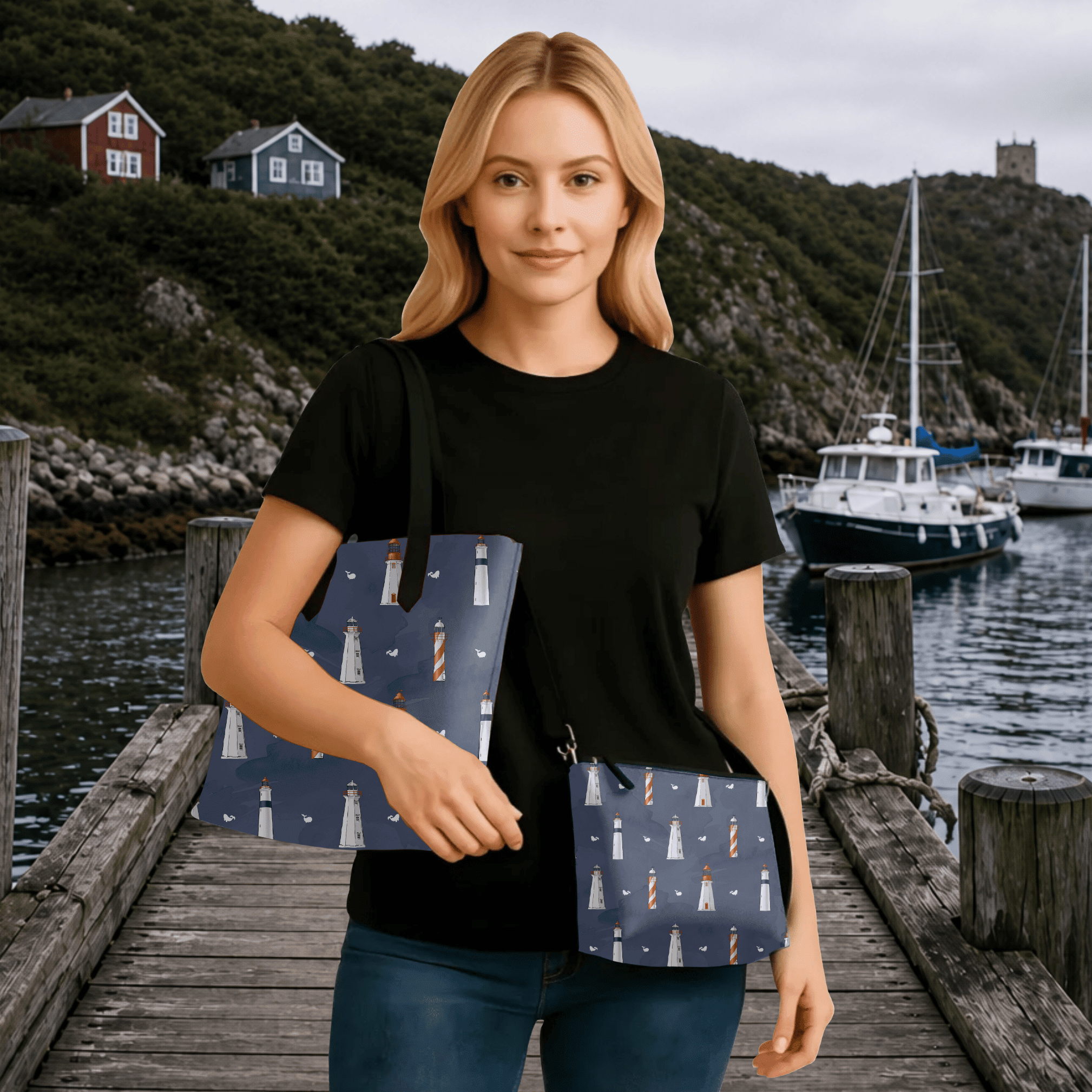 Newfoundland & Labrador Lighthouse Crossbody - Newfineseplease.ca