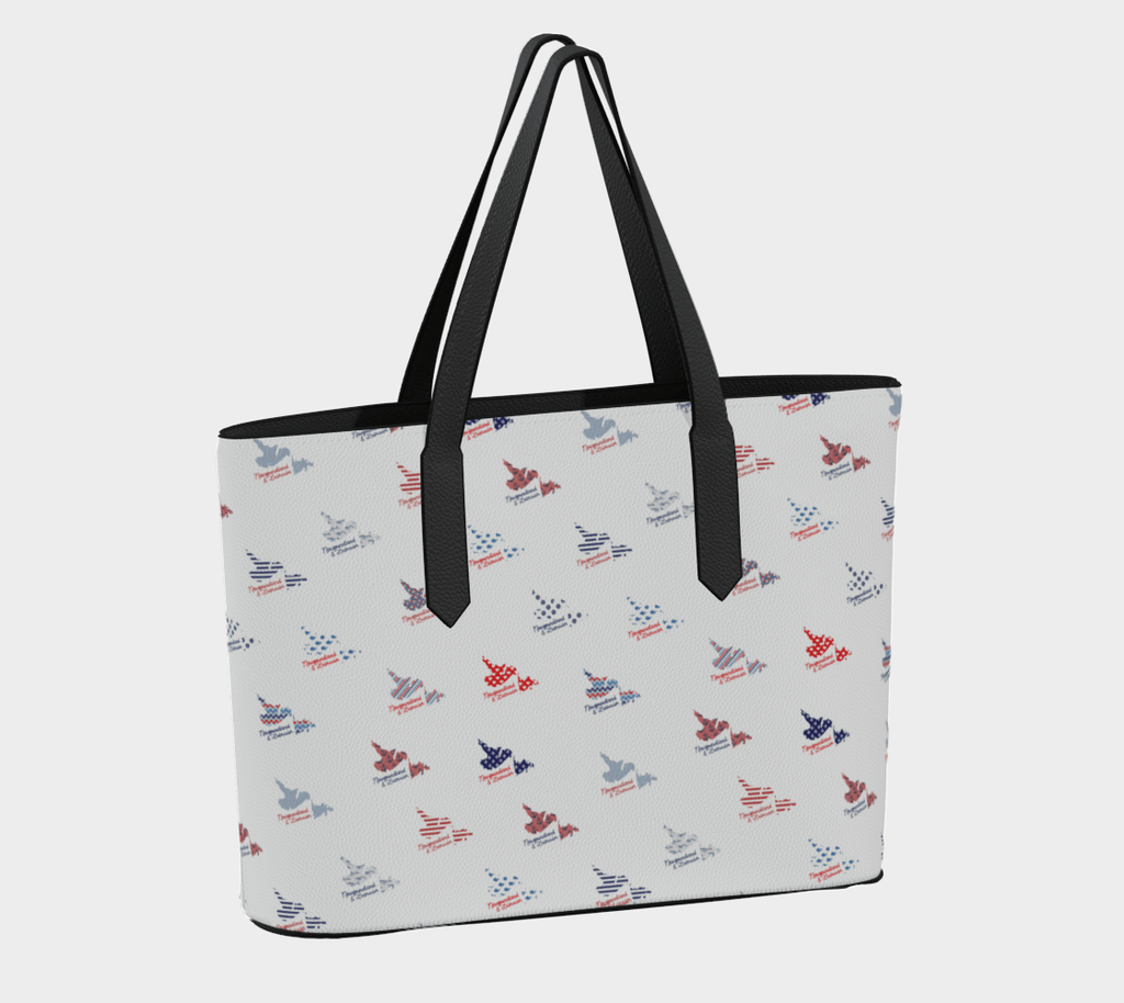 Newfoundland & Labrador Nautical Pattern Tote Bag – Coastal Travel & Gift Tote - Newfinese Please
