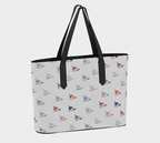 Newfoundland & Labrador Nautical Pattern Tote Bag – Coastal Travel & Gift Tote - Newfinese Please