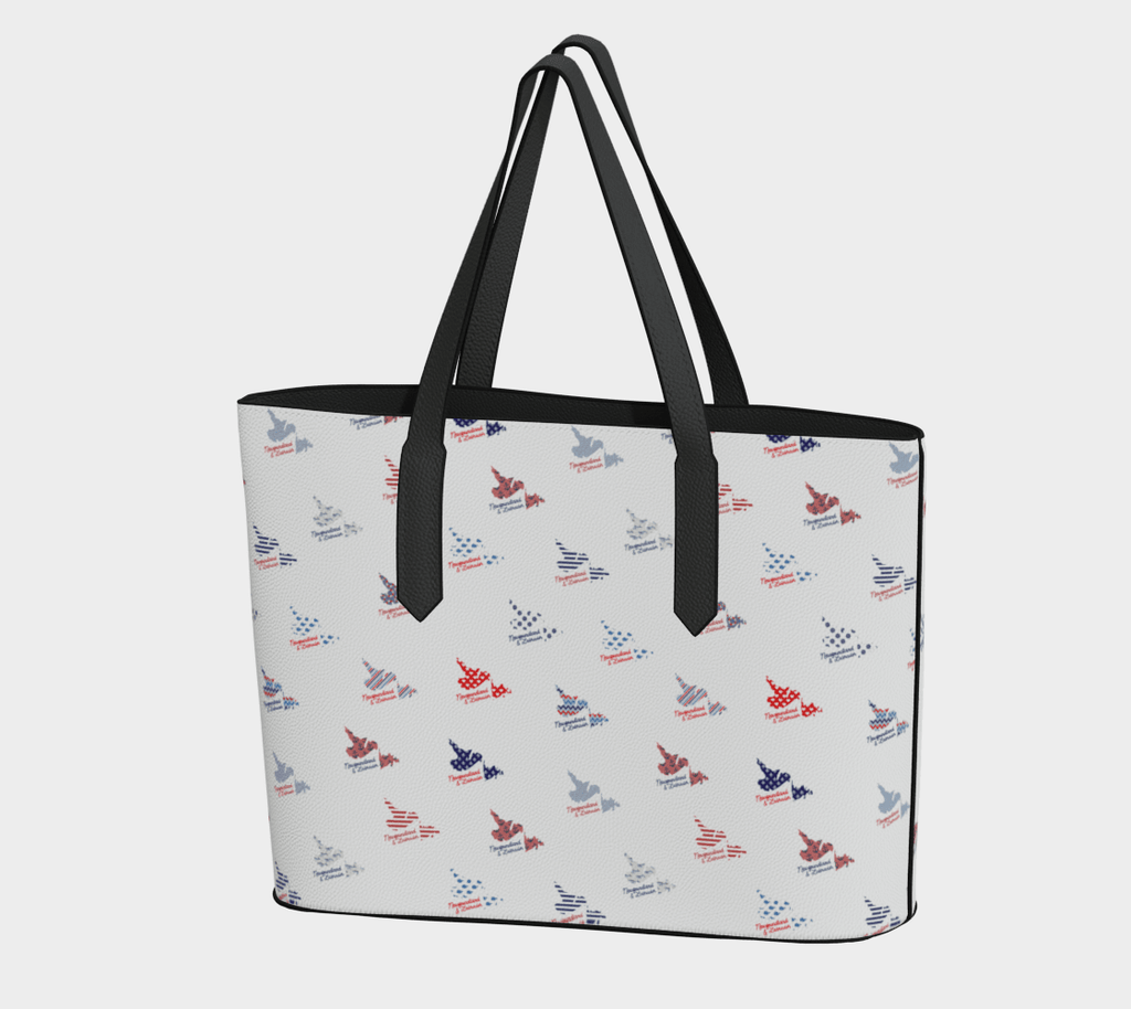 Newfoundland & Labrador Nautical Pattern Tote Bag – Coastal Travel & Gift Tote - Newfinese Please