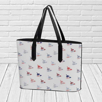 Newfoundland & Labrador Nautical Pattern Tote Bag – Coastal Travel & Gift Tote - Newfinese Please