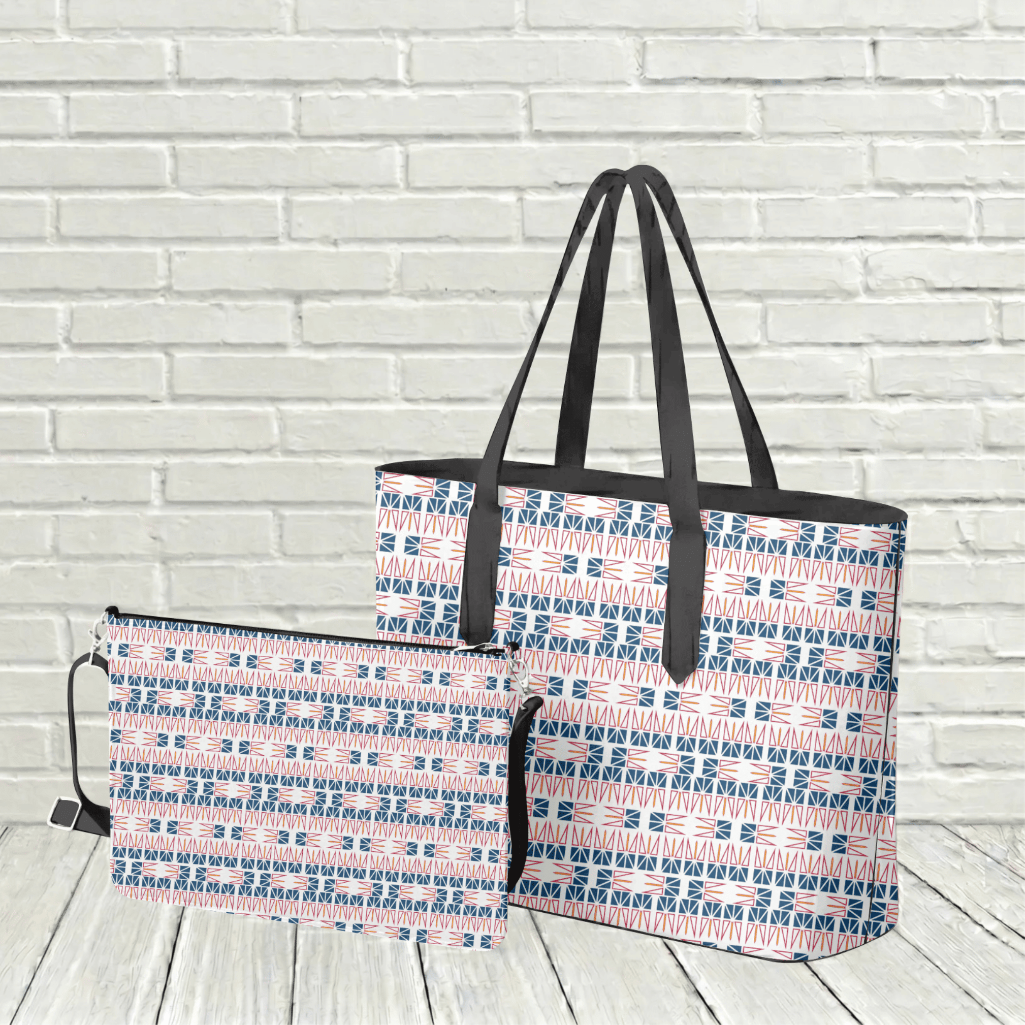 Newfoundland & Labrador Repeating Flag Tote - Newfineseplease.ca