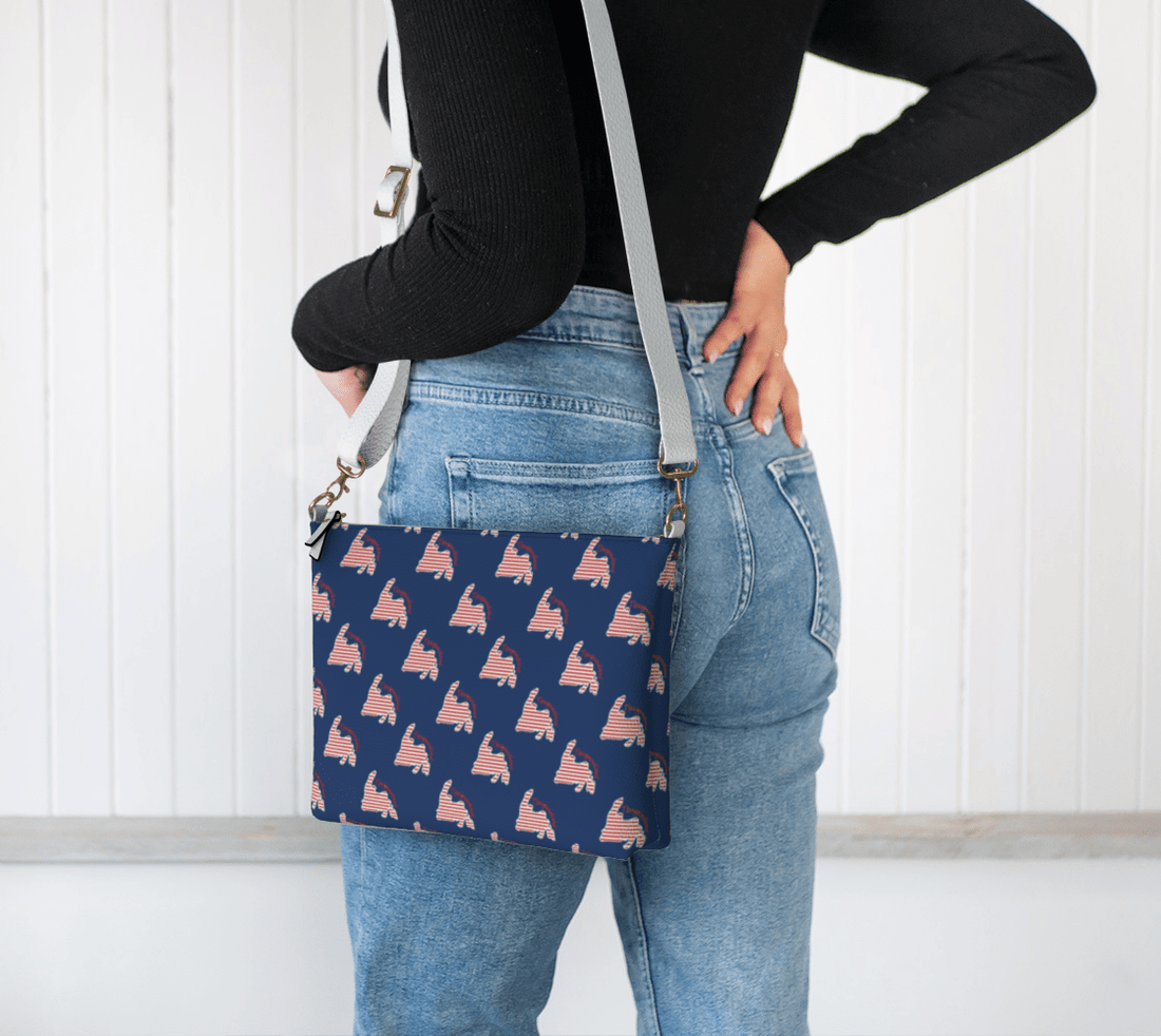 Newfoundland Silhouette Pattern Crossbody – Nautical Coastal Travel Crossbody - Newfinese Please