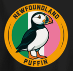 Newfoundland Puffin Badge Tee - Newfoundland Nautical Collection - Newfineseplease.ca