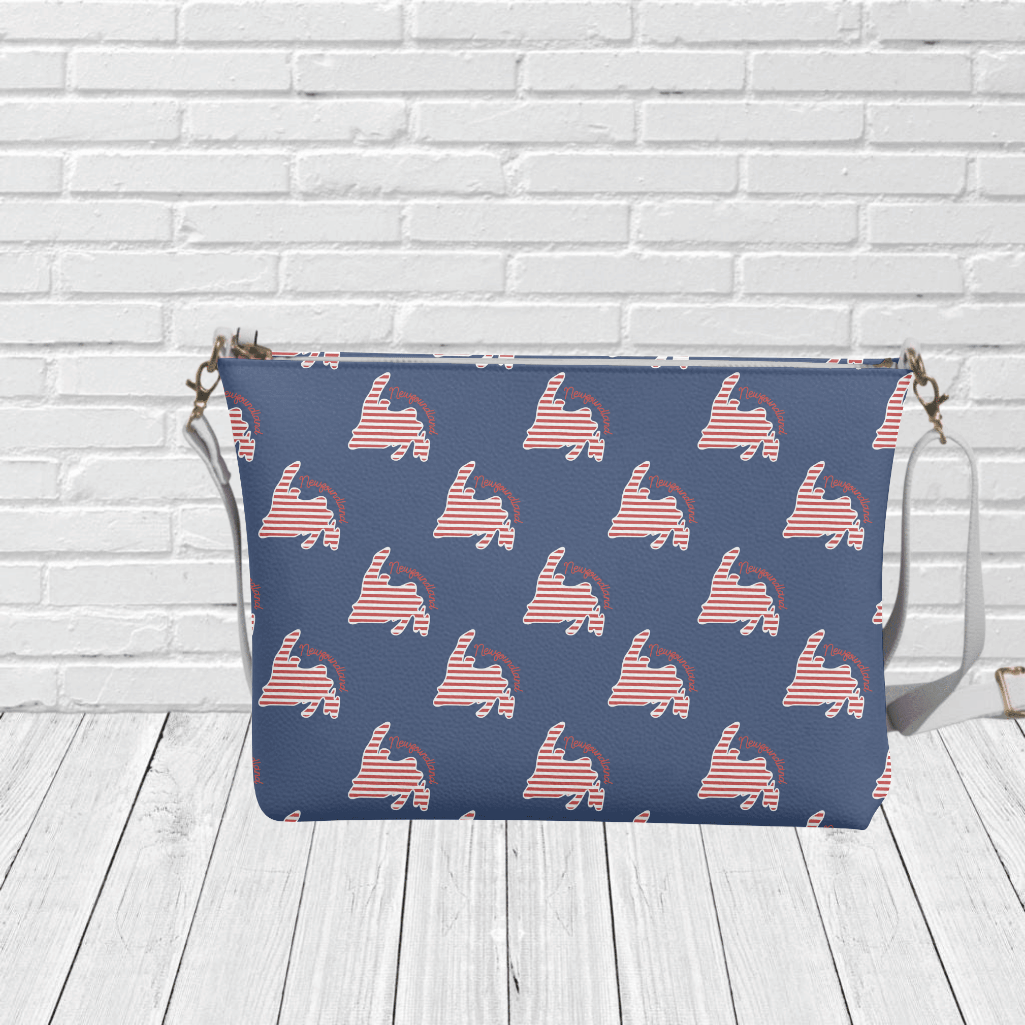 Newfoundland Silhouette Pattern Crossbody - Newfineseplease.ca