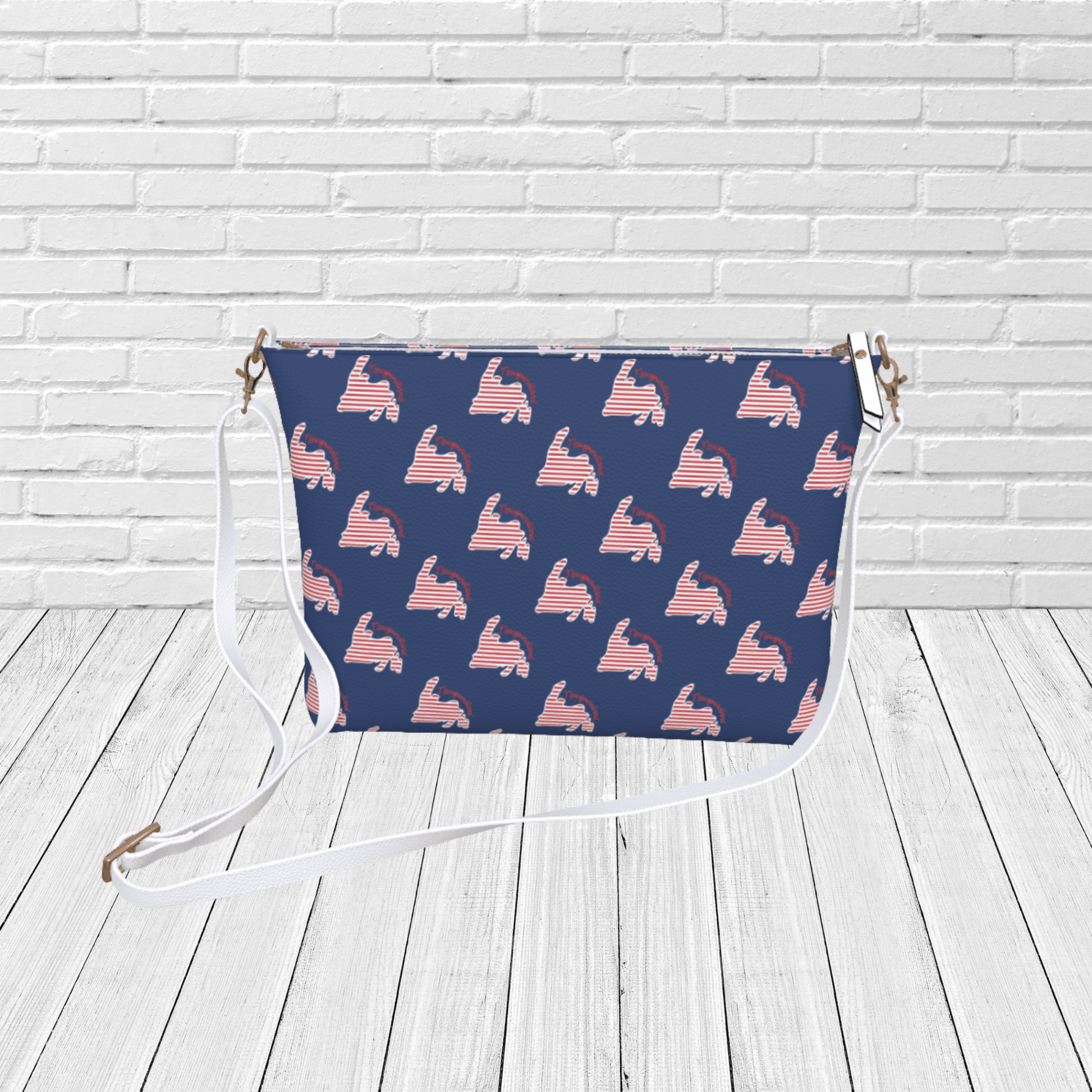 Newfoundland Silhouette Pattern Crossbody – Nautical Coastal Travel Crossbody - Newfinese Please