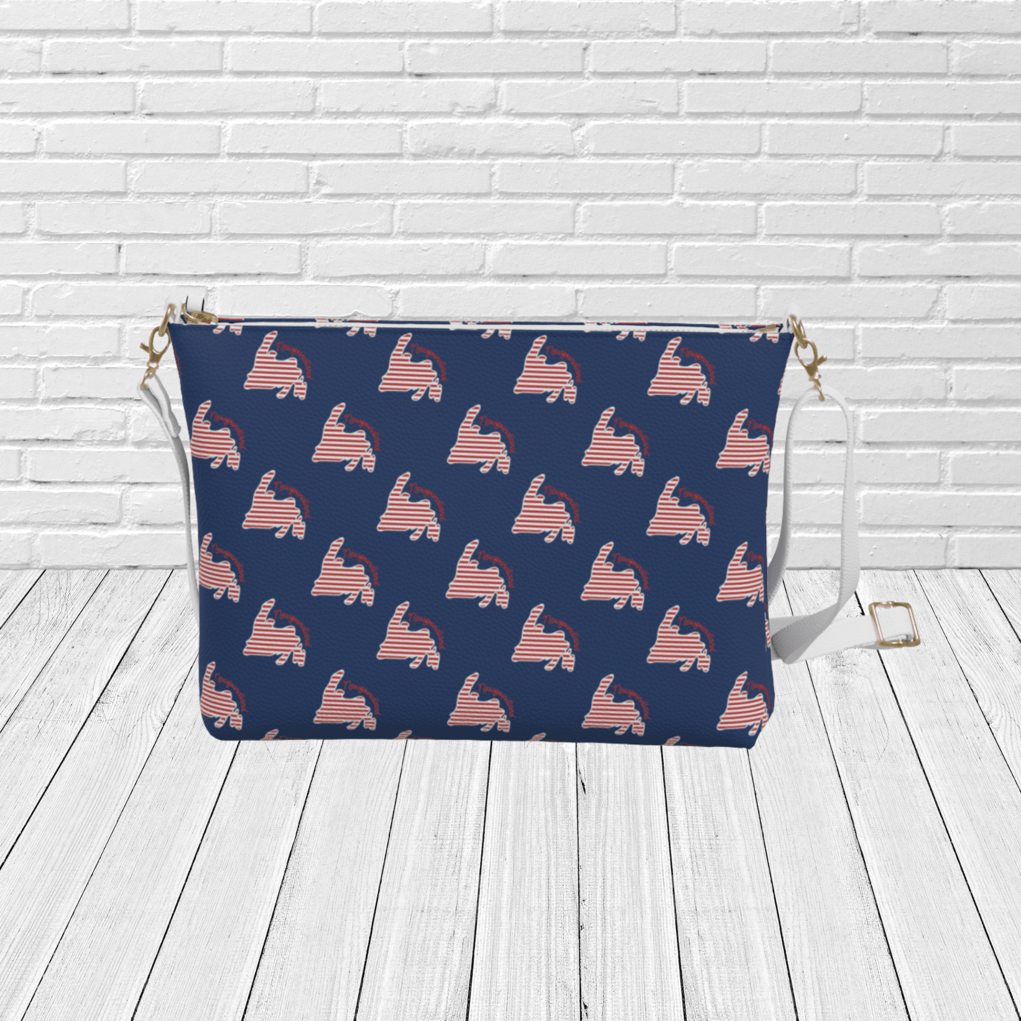 Newfoundland Silhouette Pattern Crossbody – Nautical Coastal Travel Crossbody - Newfinese Please