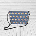 Newfoundland Silhouette Red, Yellow and Blue Crossbody – Coastal Travel & Gift Purse - Newfinese Please