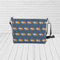 Newfoundland Silhouette Red, Yellow and Blue Crossbody – Coastal Travel & Gift Purse - Newfinese Please