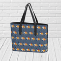 Newfoundland Silhouette Stripe Tote Bag – Coastal Travel & Gift Tote - Newfinese Please