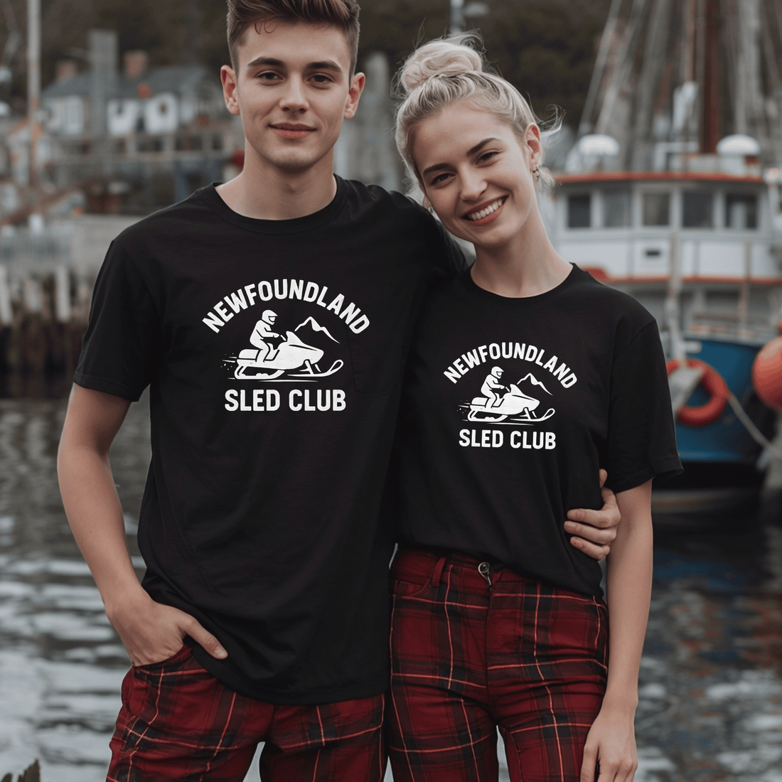 Newfoundland Sled Club T-Shirt — Snowmobile Vintage Graphic Tee - Newfinese Please