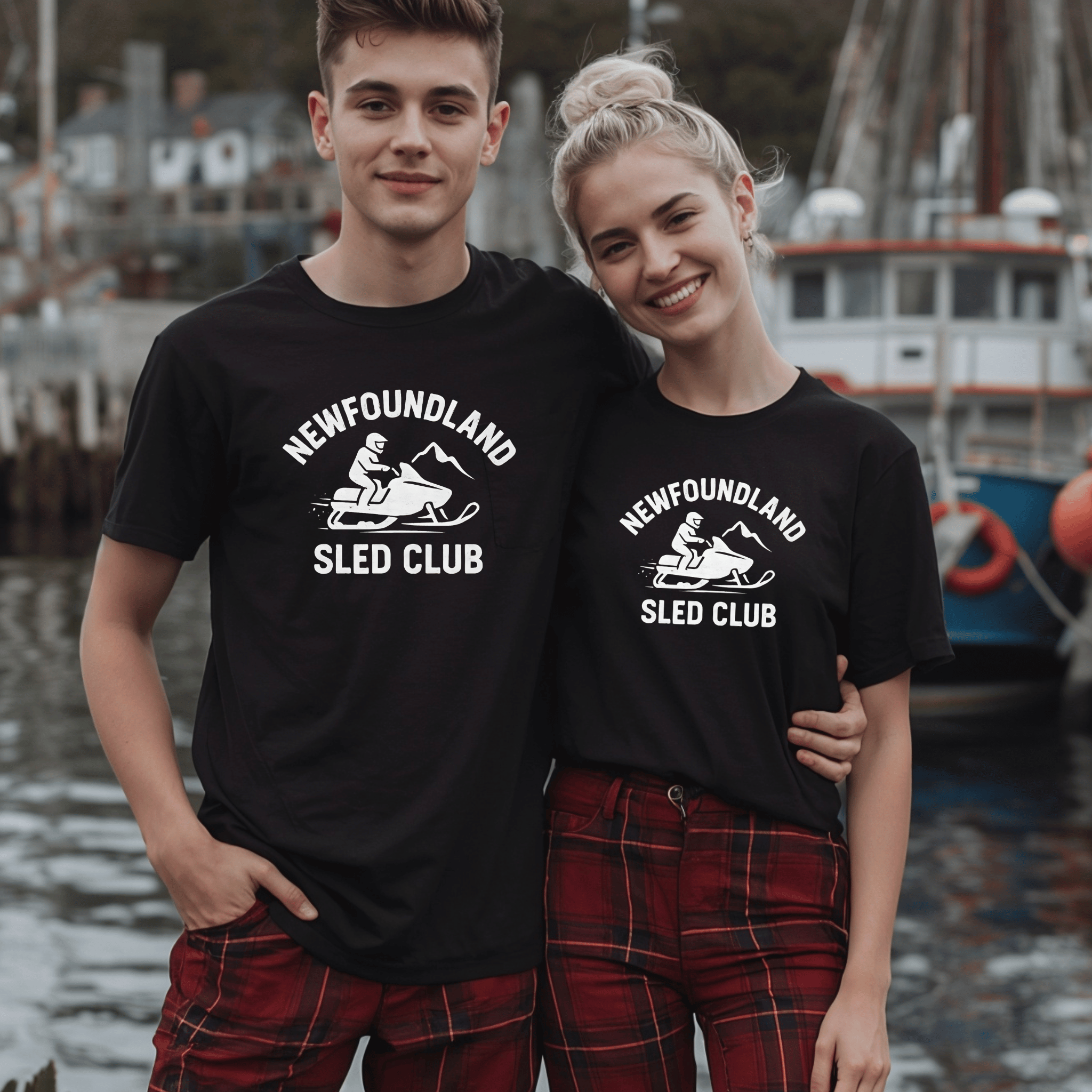 Newfoundland Sled Club T-Shirt — Snowmobile Vintage Graphic Tee - Newfinese Please