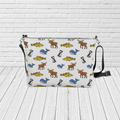 Newfoundland Wildlife Pattern Crossbody – Puffin, Moose & Whale Travel Purse - Newfinese Please