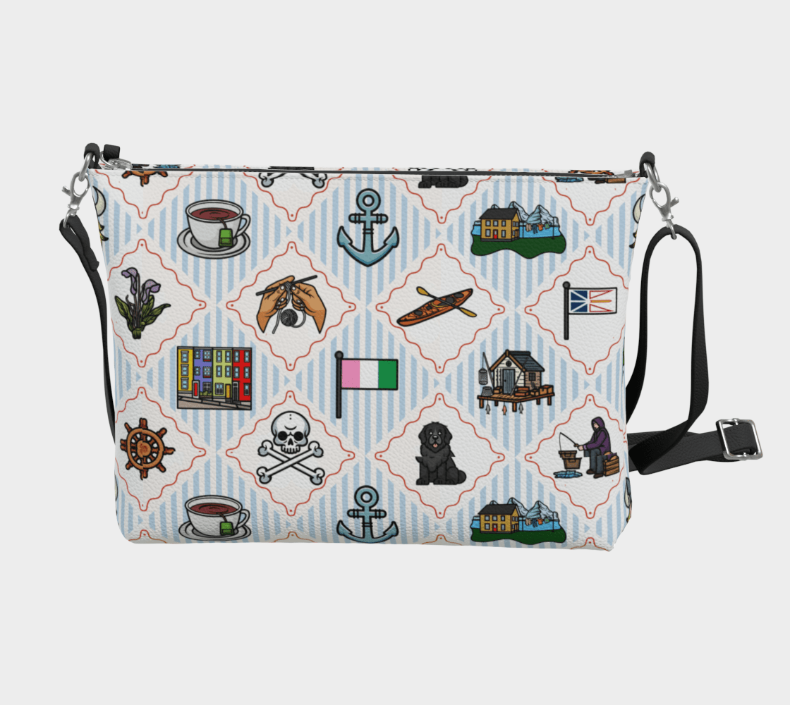 NL Icons w black strap crissbody - Newfineseplease.ca