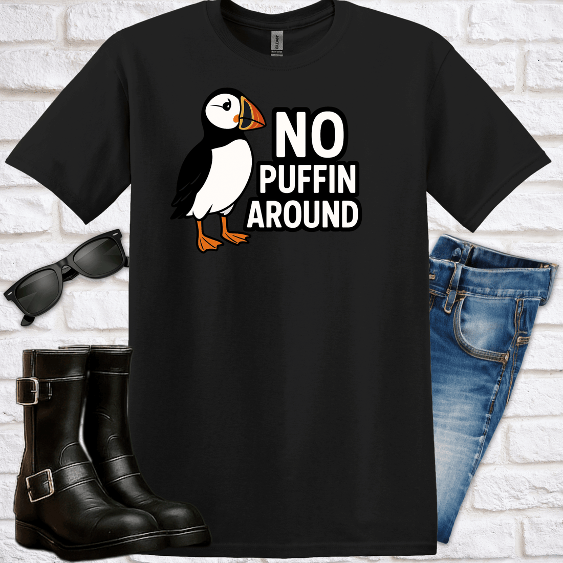 "No Puffin Around" T-Shirt - Newfinese Please