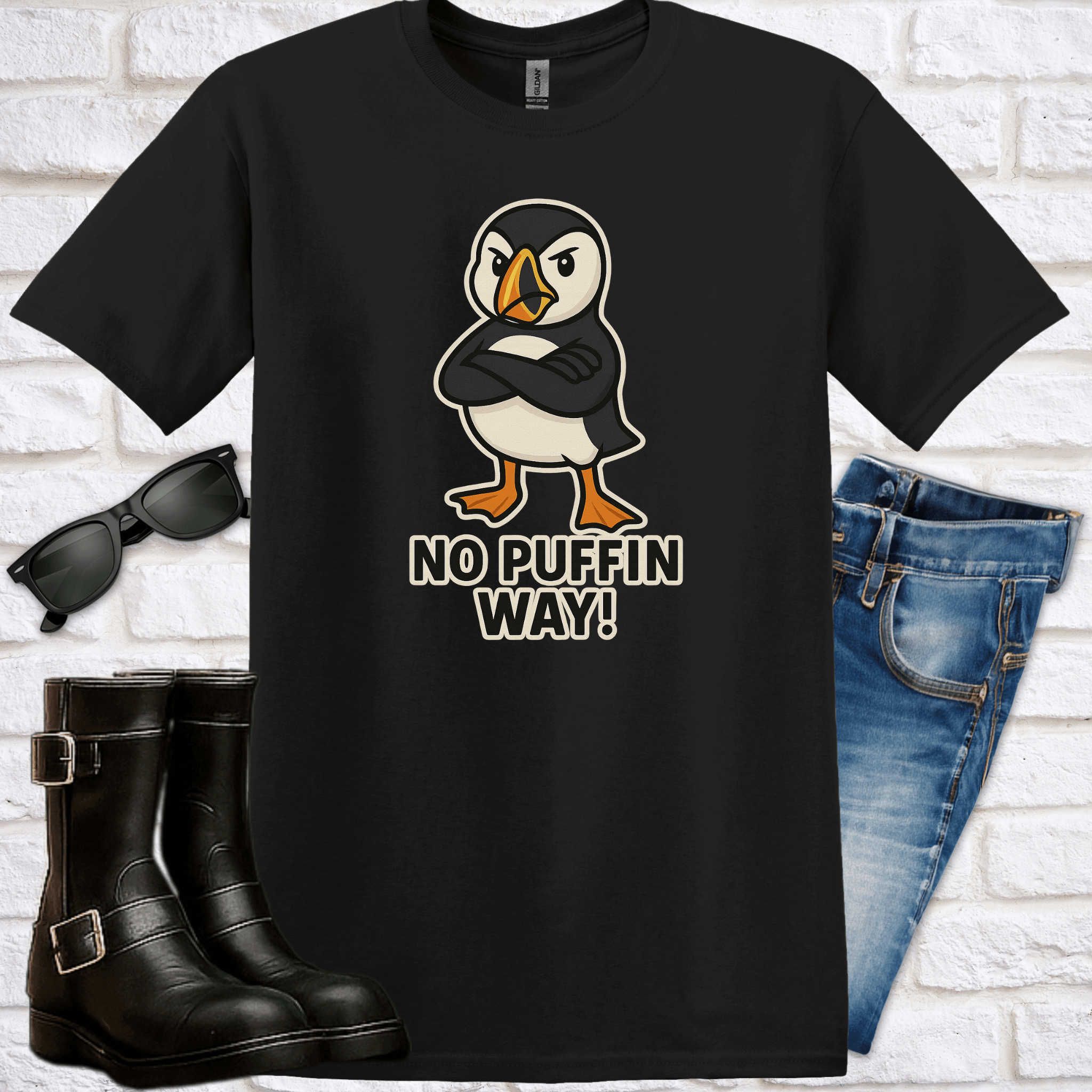 "No Puffin Way" T-Shirt - Newfinese Please