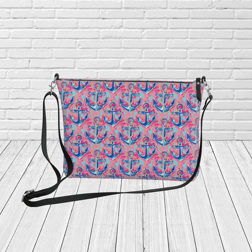 Pink Anchor Crossbody Purse – Preppy Nautical Coastal Bag - Newfinese Please