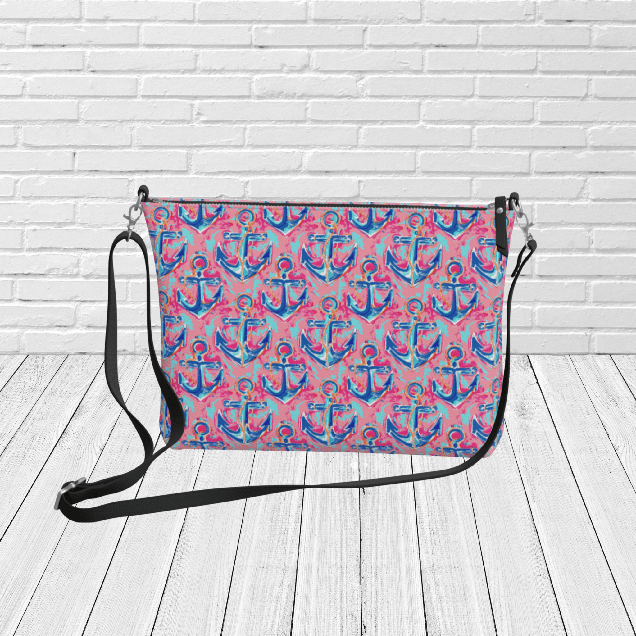 Pink Anchor Crossbody Purse – Preppy Nautical Coastal Bag - Newfinese Please