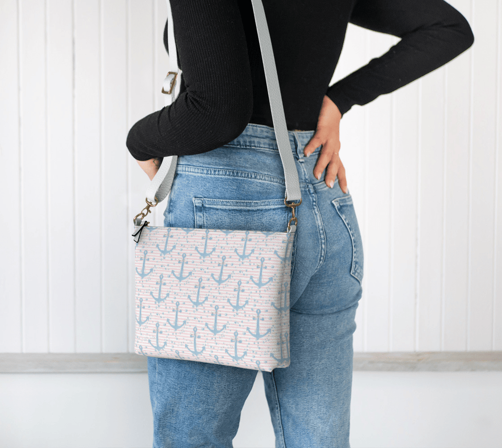 pink and blur anchor crossbody - Newfineseplease.ca