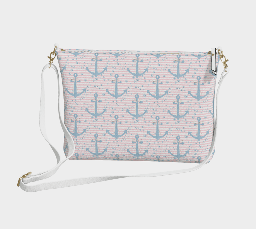 pink and blur anchor crossbody - Newfineseplease.ca