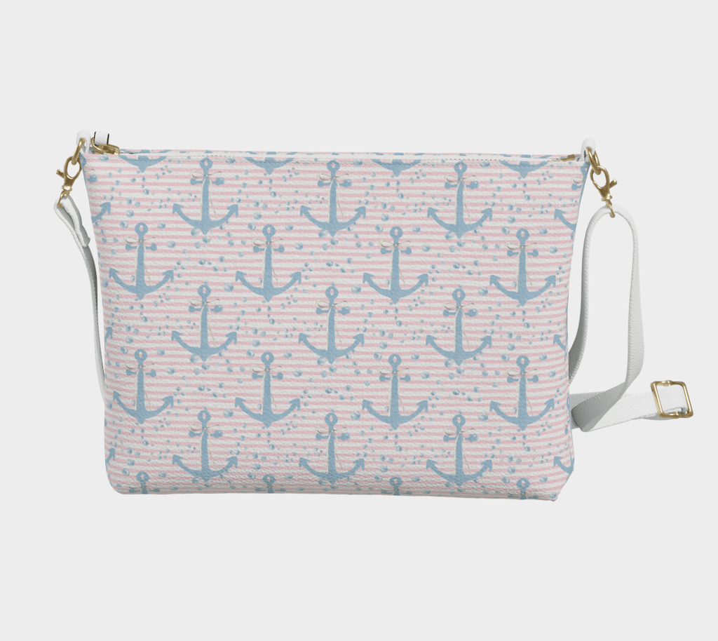 pink and blur anchor crossbody - Newfineseplease.ca