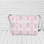 Pink Lobster and Anchor Stripe Crossbody Bag - Newfinese Please