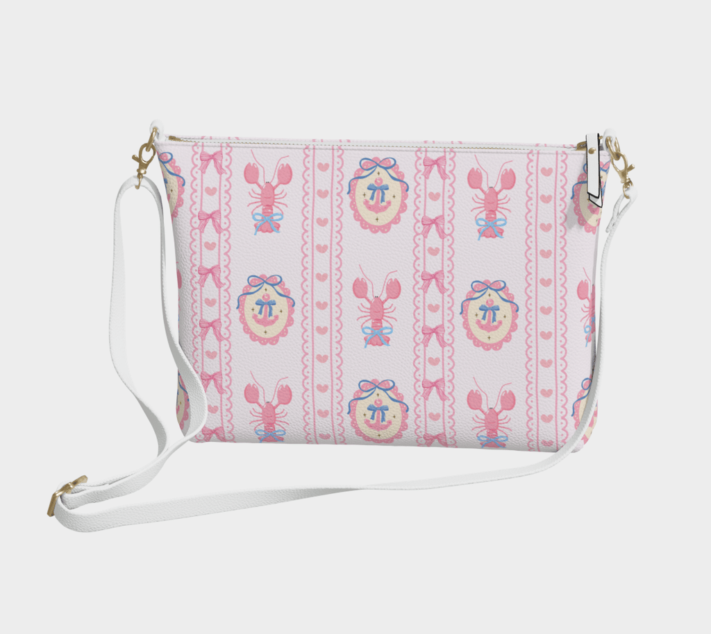 pink ribbon_anchor_lobster_crossbody - Newfineseplease.ca