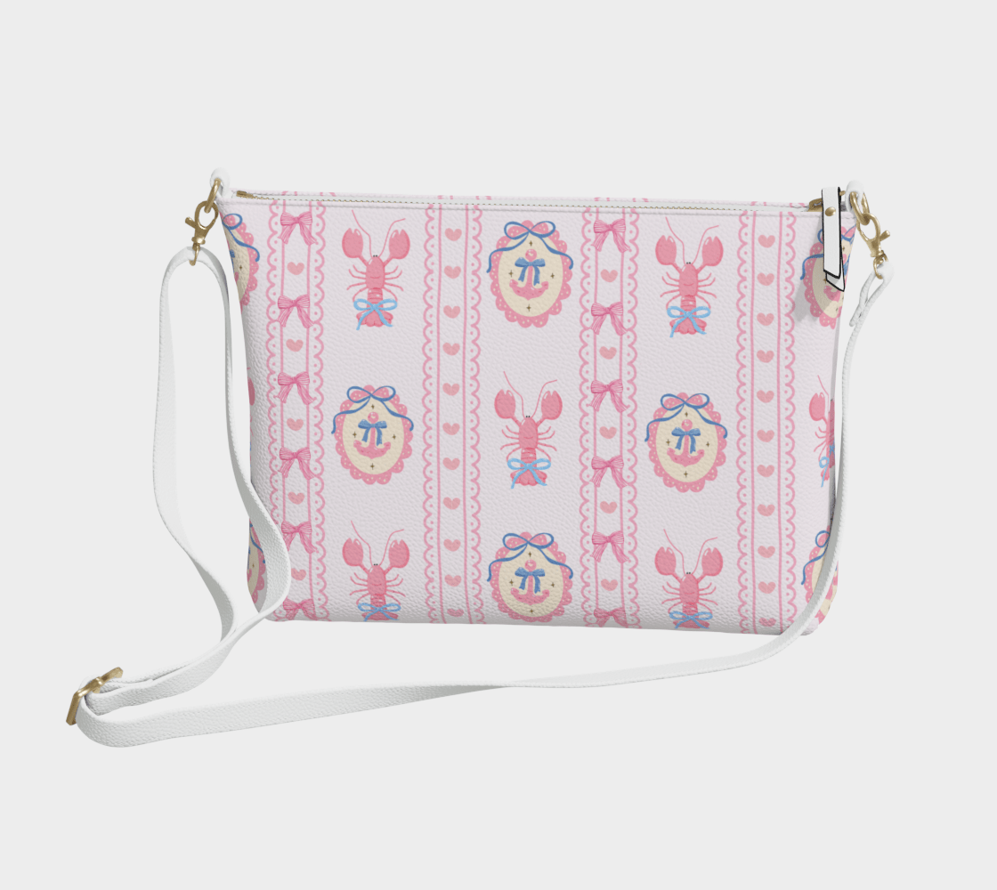 pink ribbon_anchor_lobster_crossbody - Newfineseplease.ca