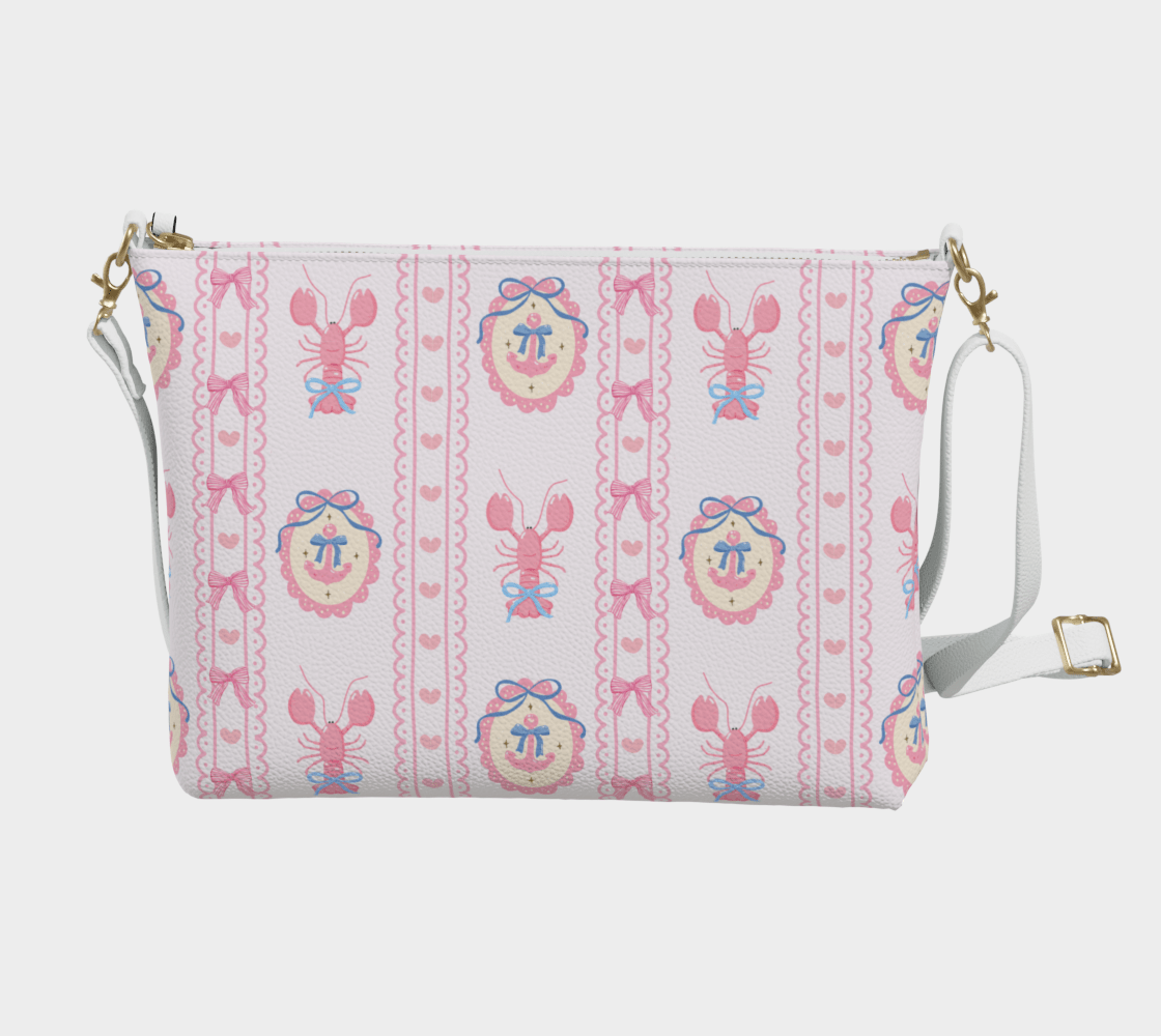 pink ribbon_anchor_lobster_crossbody - Newfineseplease.ca