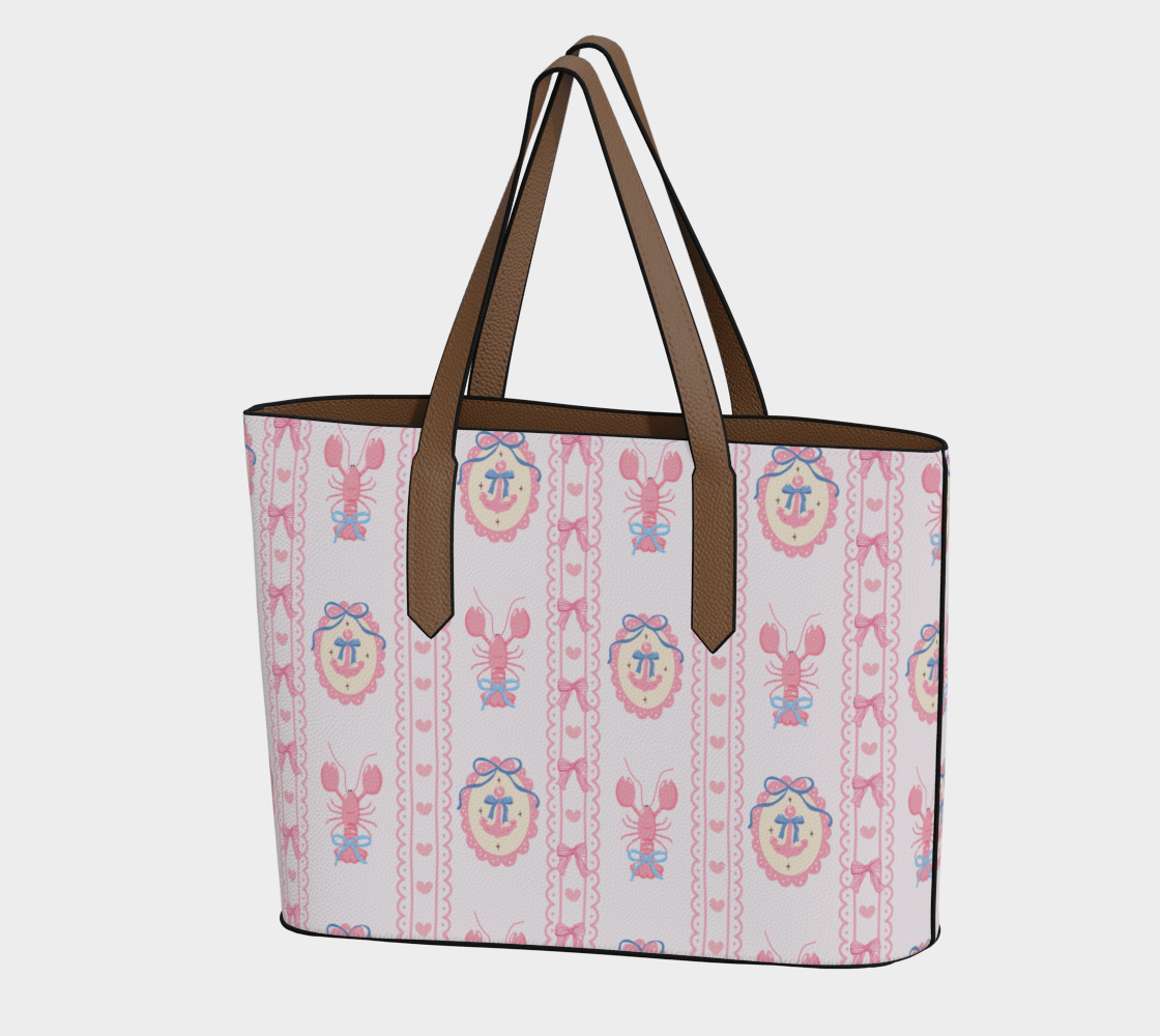 pink ribbon_anchor_lobster_tote - Newfineseplease.ca