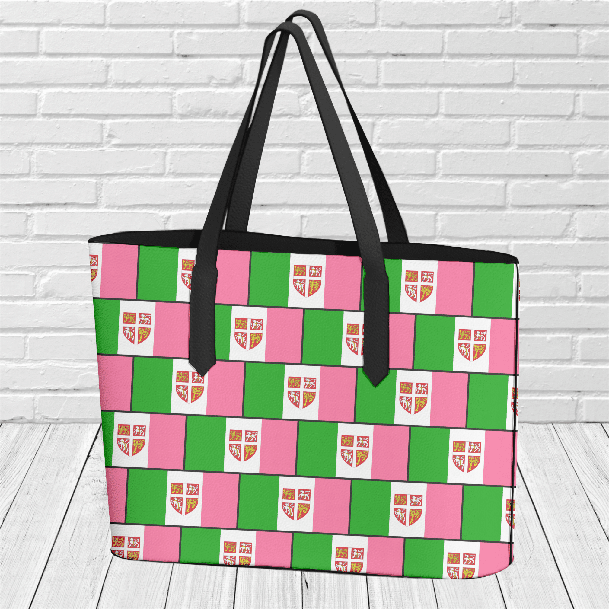 "Pink, White and Green" Tote - Newfineseplease.ca