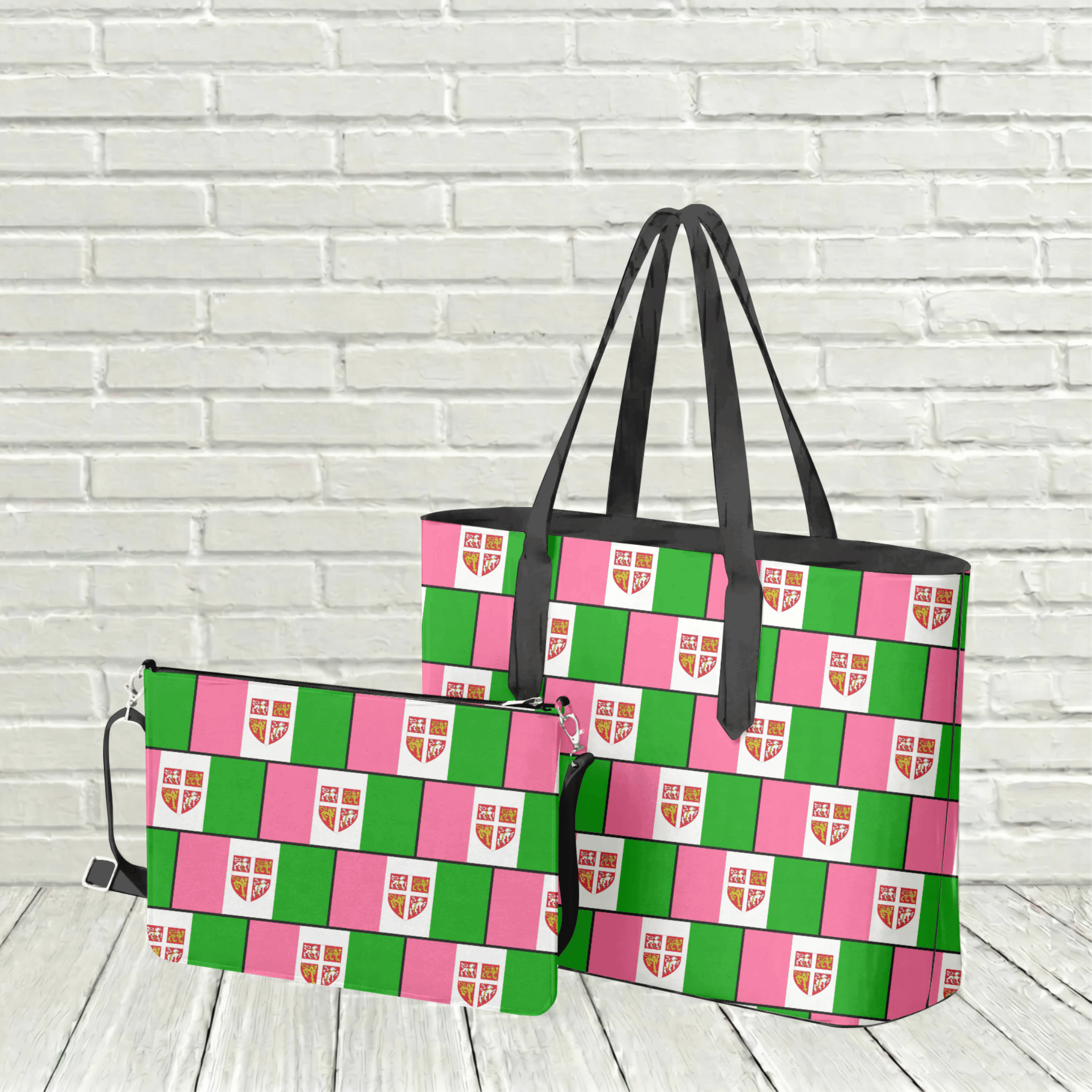 "Pink, White and Green" Tote