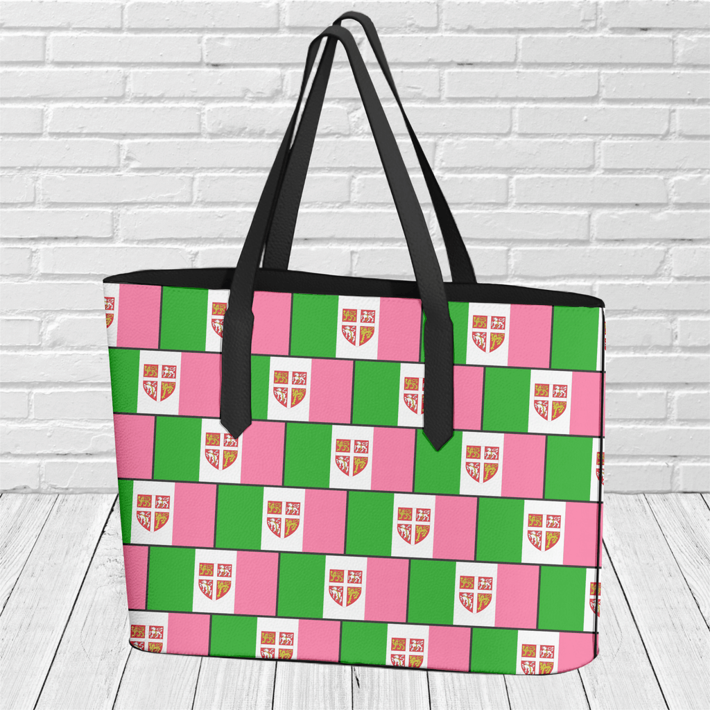 "Pink, White and Green" Tote