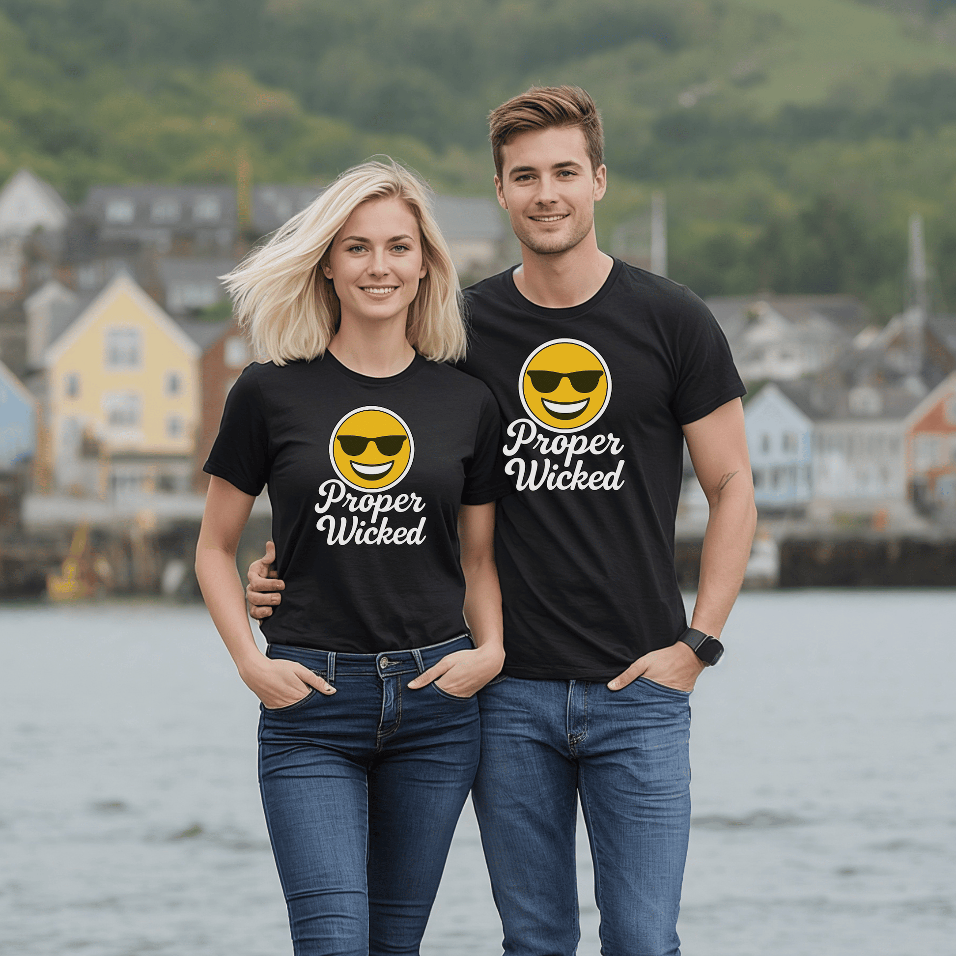 "Proper Wicked" Emoji T-Shirt - Newfinese Please