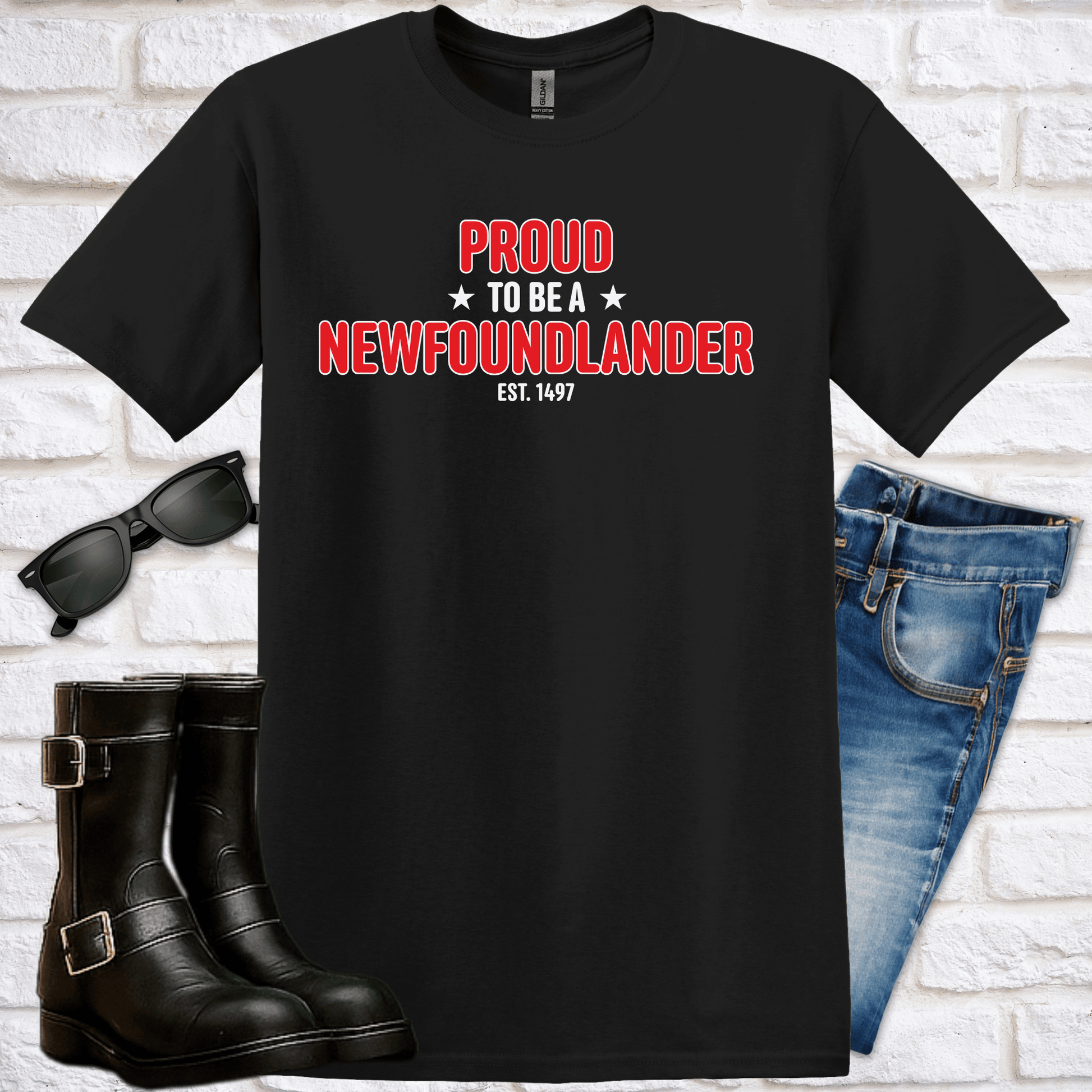 "Proud to be a Newfoundlander" T-Shirt - Newfinese Please