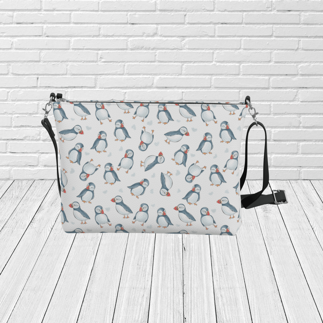 Puffin Breeze Crossbody – White Newfoundland Coastal Purse - Newfinese Please