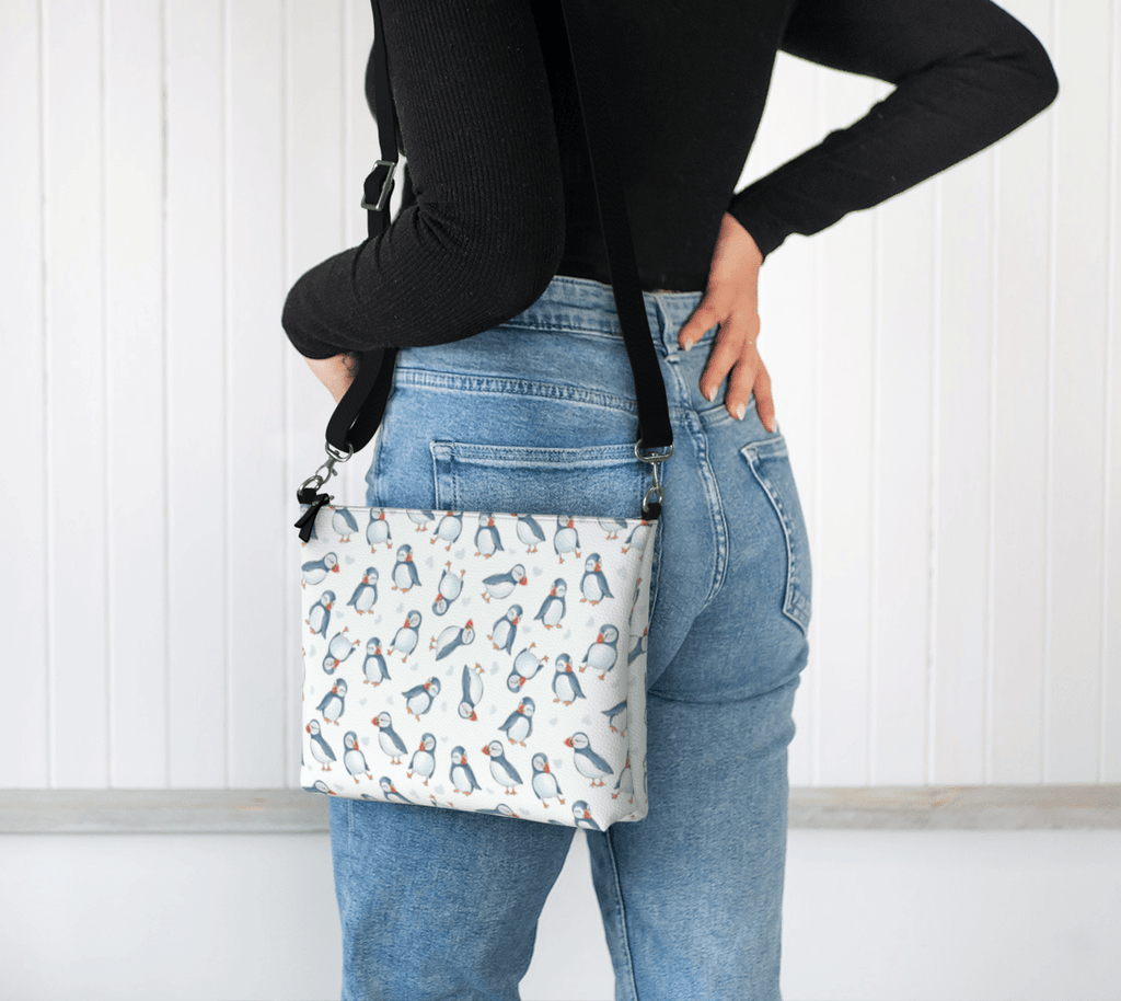Puffin Breeze White Crossbody - Newfinese Please