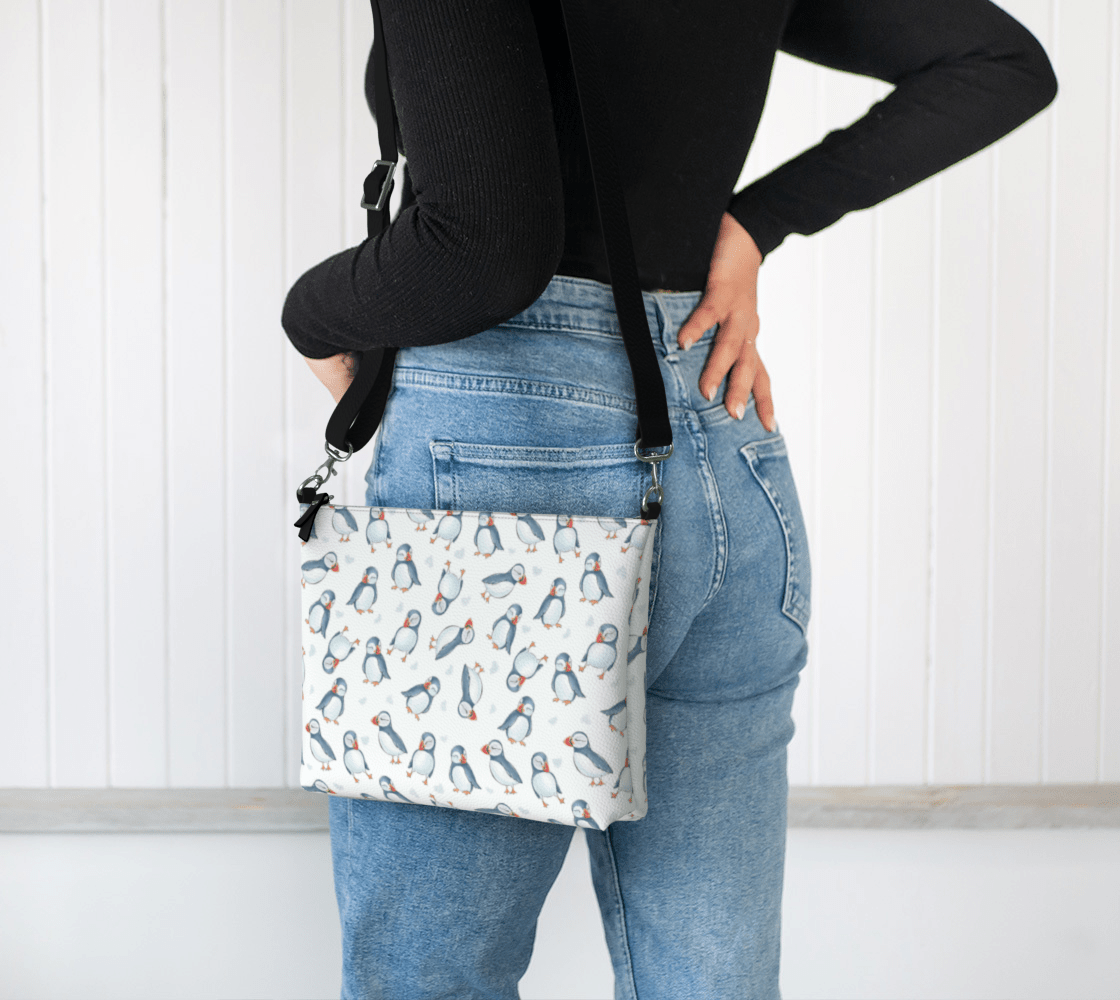 Puffin Breeze White Crossbody - Newfinese Please