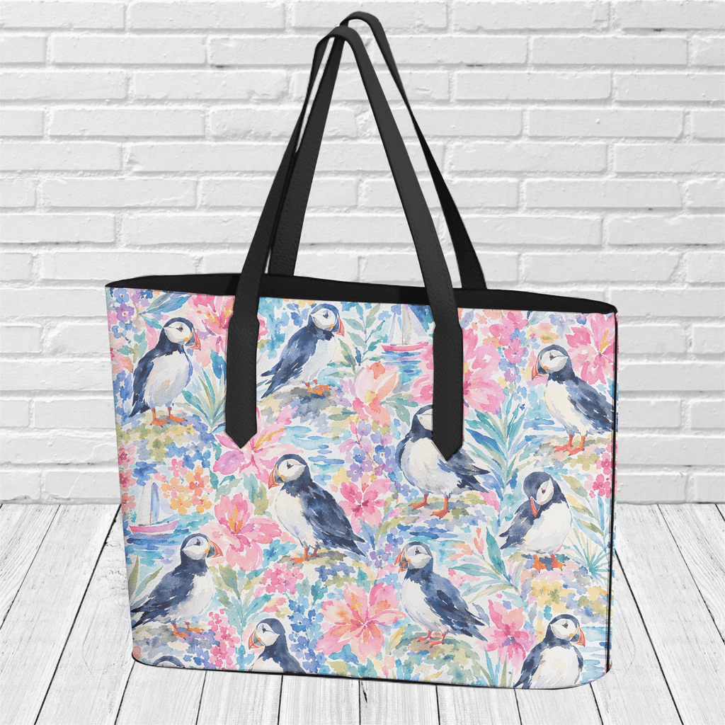"Puffin Garden" Tote - Newfineseplease.ca