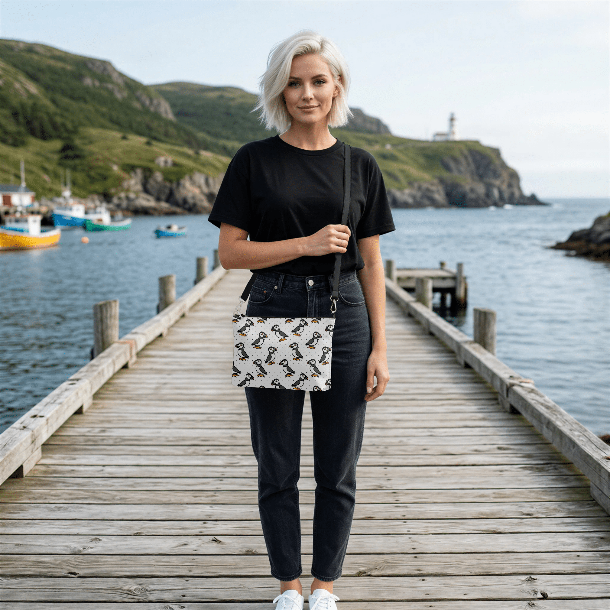 "Puffin Parade" Crossbody - Newfineseplease.ca