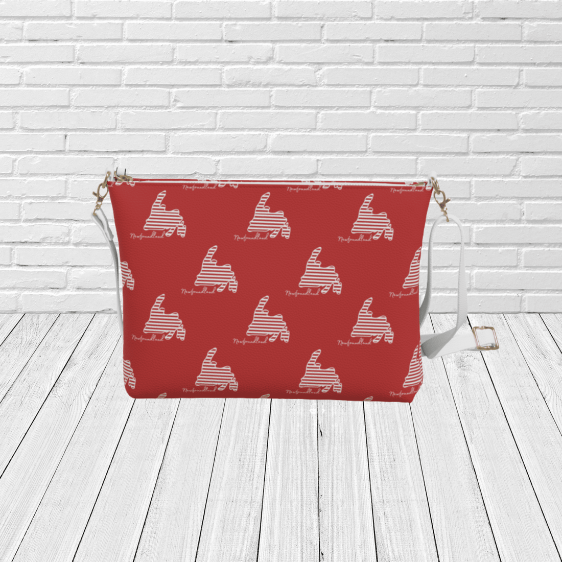 Red Rock Stripes Crossbody – Newfoundland Coastal Purse - Newfinese Please