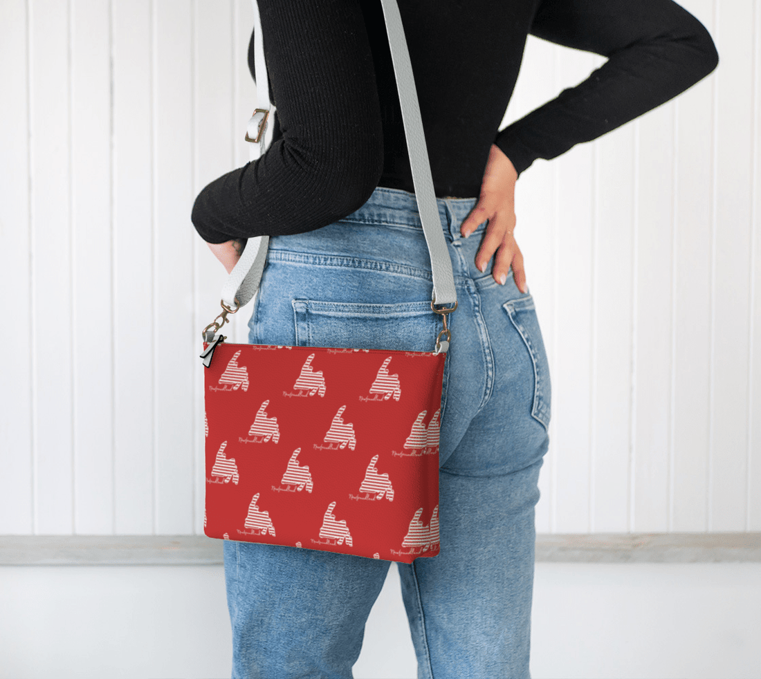 Red Rock Stripes Crossbody – Newfoundland Coastal Purse - Newfinese Please