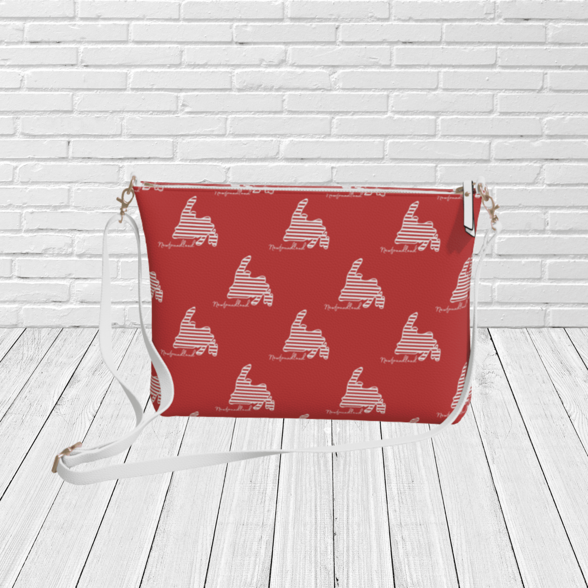 Red Rock Stripes Crossbody – Newfoundland Coastal Purse - Newfinese Please